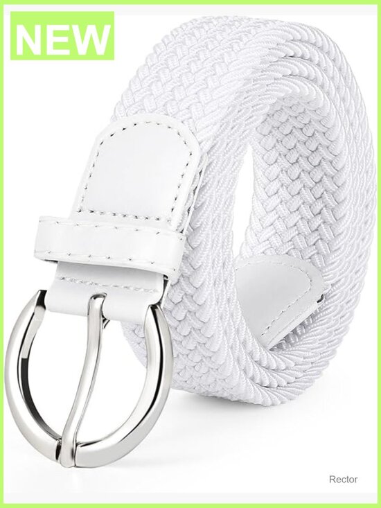 Braided Woven Elastic Stretch Waist Belt Canvas Casual Belt for Jeans Pants main image 7